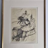 Numbered lithograph after Toulouse-Lautrec - "Panel Work Through a Hoop", 1952