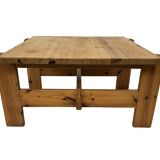 Vintage coffee table pinewood minimalist 1970s design