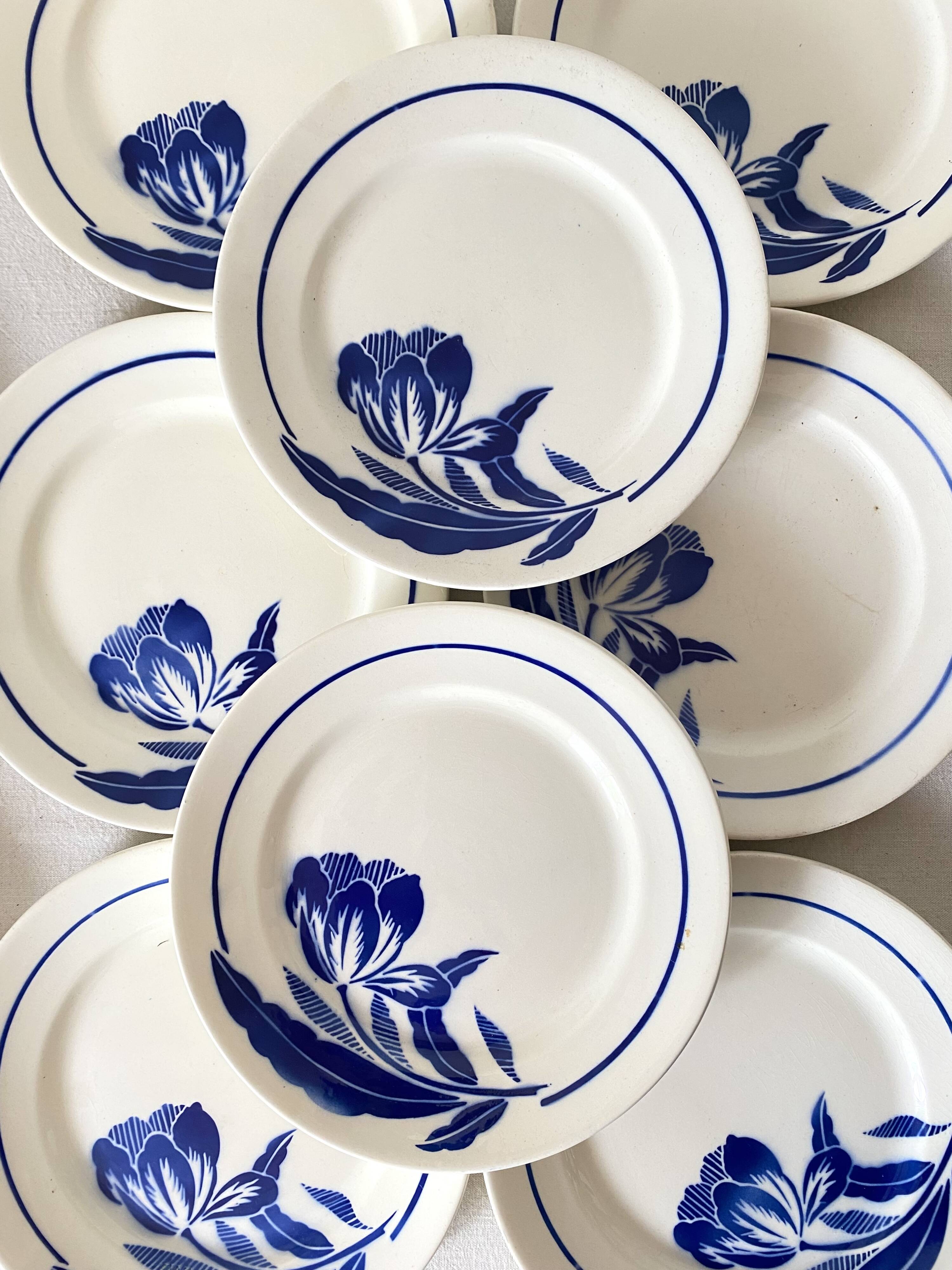 Assiettes à dessert Badonviller Tulipes , Marlène