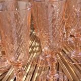 Champagne flutes rosaline d'arcoroc luminarc roses