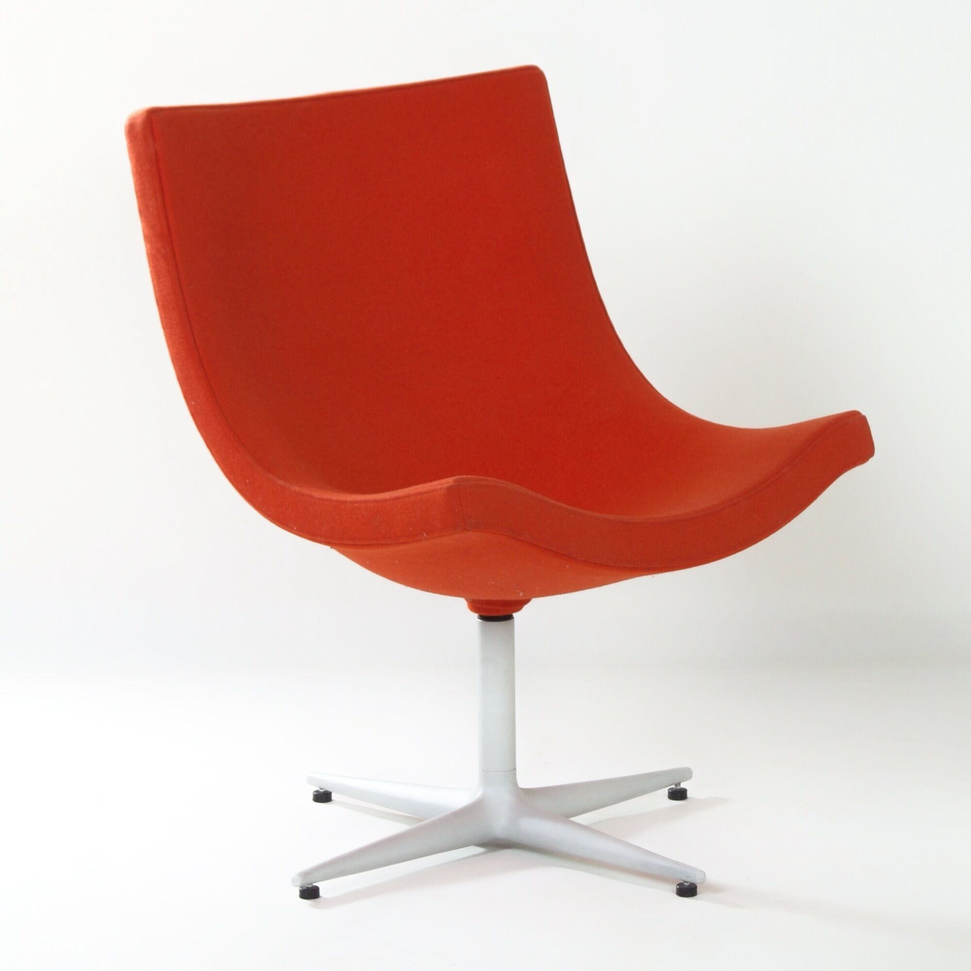 Y’s swivel armchair by Christophe Pillet for Cappellini, 1990s, orange-red