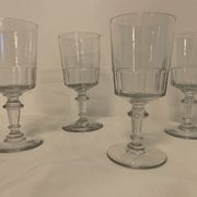 Set of 4 glasses and 1 carafe model Mirabeau early twentieth century
