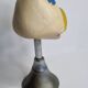 Carved hat door, folk art object carved from a painted piece of wood, 34 cm