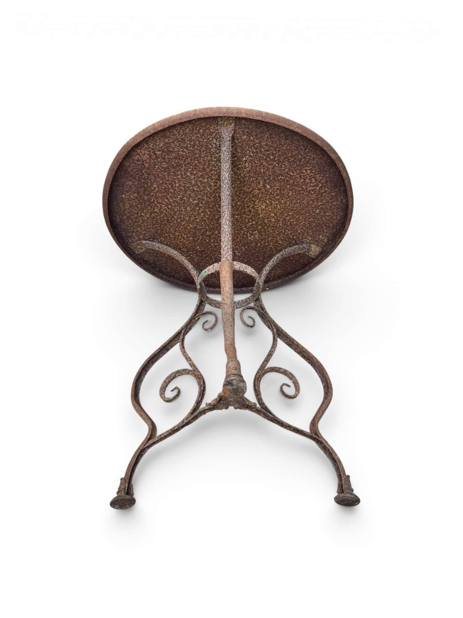 1900 wrought iron guéridon from Arras, St Sauveur