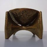 Brutalist Bronze Candleholder by Michael Harjes, 1960s