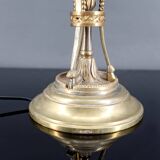 Neoclassical Lamp, Ostrich Egg & Bronze Animal Mount, c. 1900