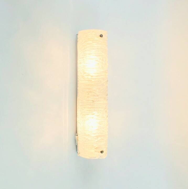 Mid-Century Tubular Murano Glass Wall Lamp from Hillebrand, Germany, 1970s