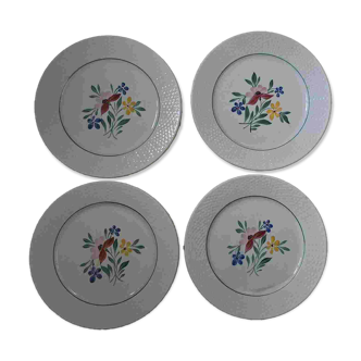 4 Fabiola Digoin Sarreguemines dinner plates