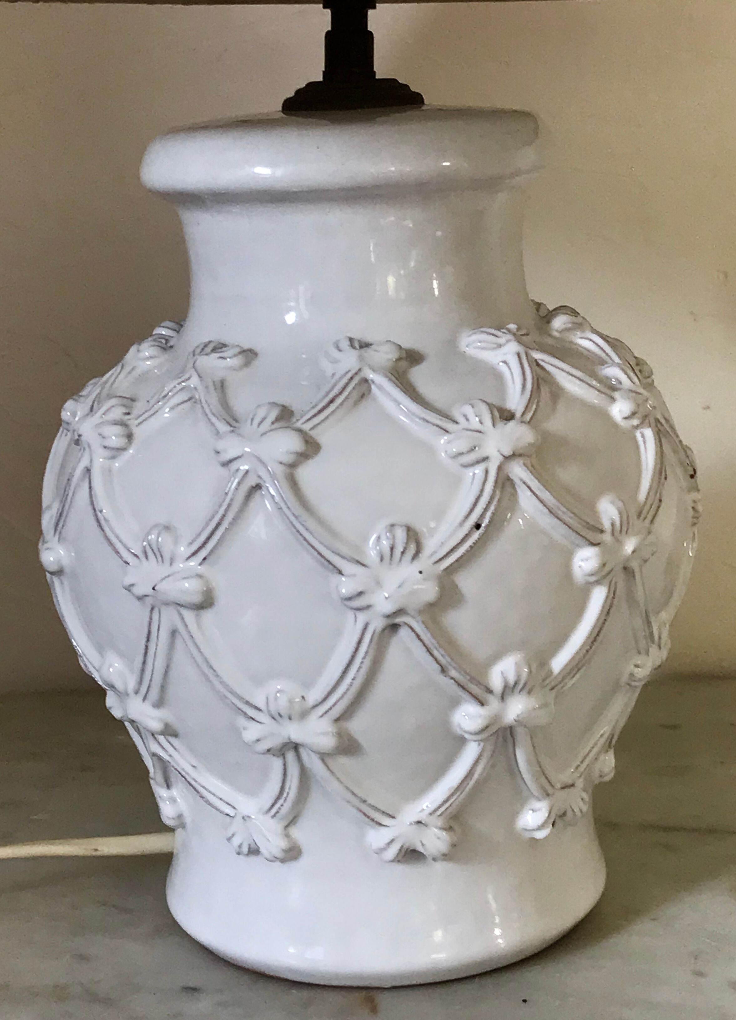 Vintage glazed ceramic lamp