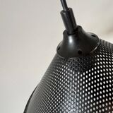 Postmodern perforated metal hanging lamp from the 80s