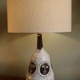 Enamelled ceramic table lamp by Albert Thiry, Vallauris 1960