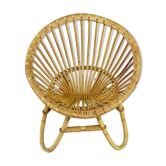 Kid's chair rattan sun shape