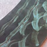 Large shallow dish (signed) in French studio stoneware from the 1960s-70s.