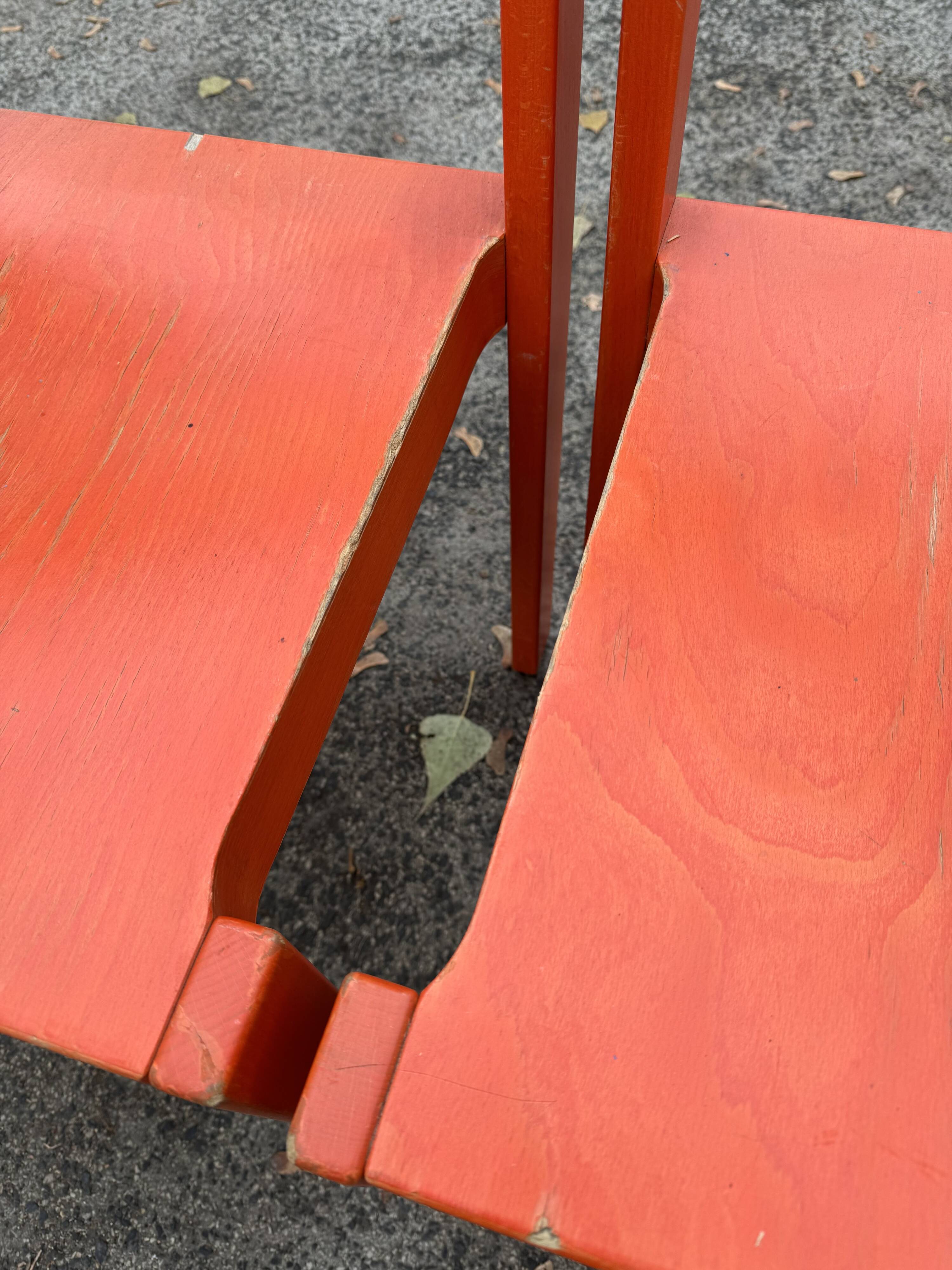 Oak stacking chair, 1970s