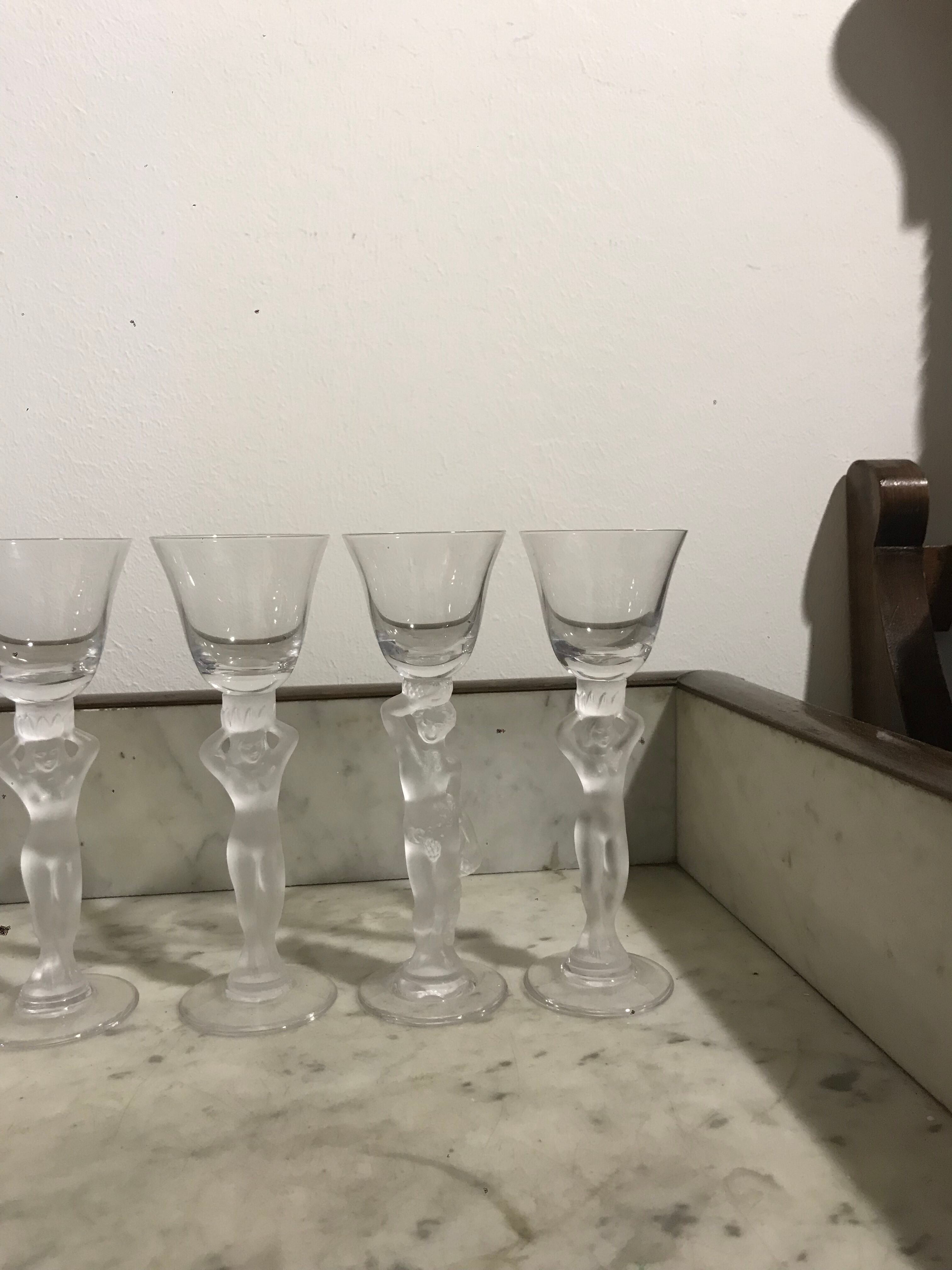 11 crystal liqueur glasses from bacchus