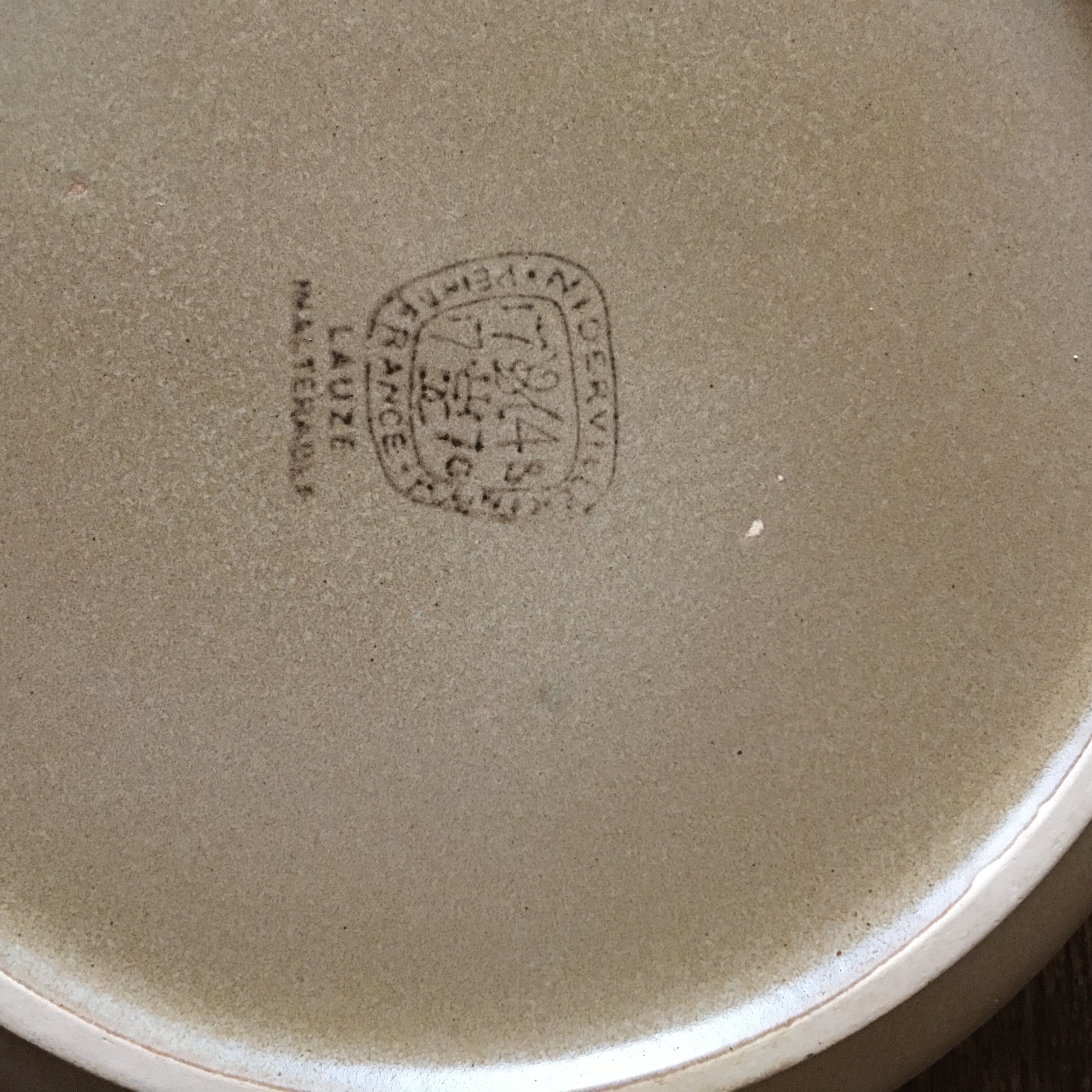 Lot of 8 plates to dessert in sandstone of Niderviller