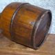 Old wooden well bucket with wrought iron bands – Late 19th century