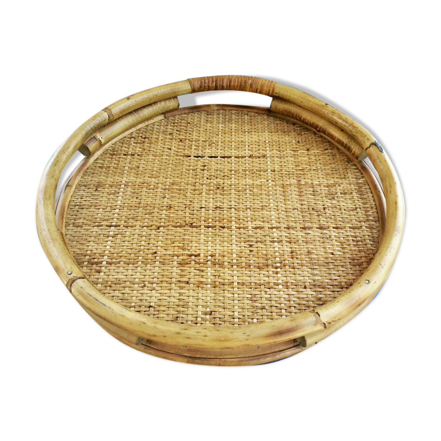 Bamboo and wicker tray