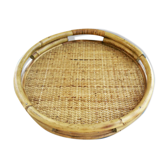Bamboo and wicker tray