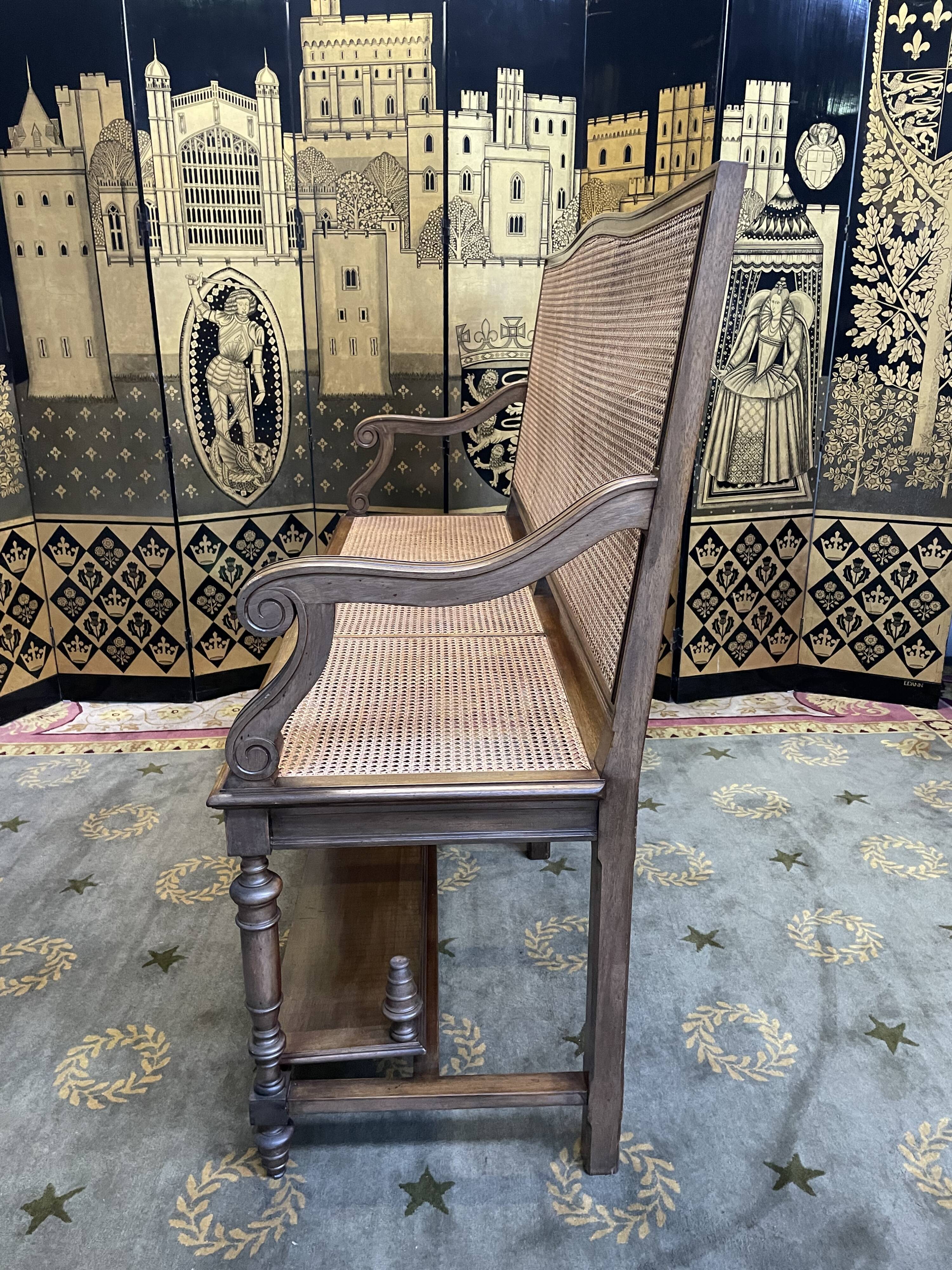 Mahogany billiard bench and canning