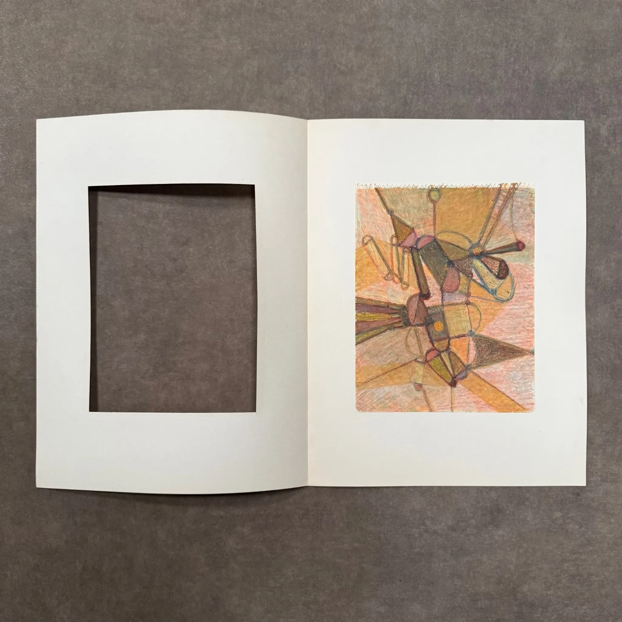 Dessin composition moderne 1970 par François de Chabot