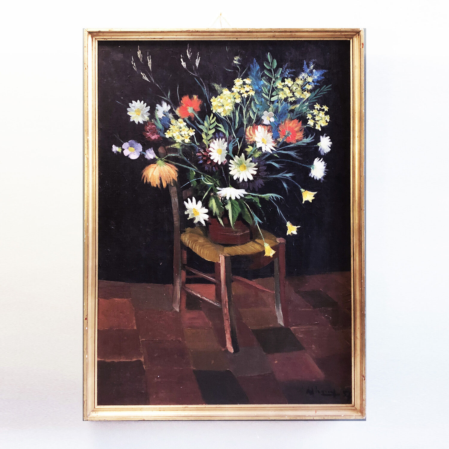 Painting 1957 "country bouquet"