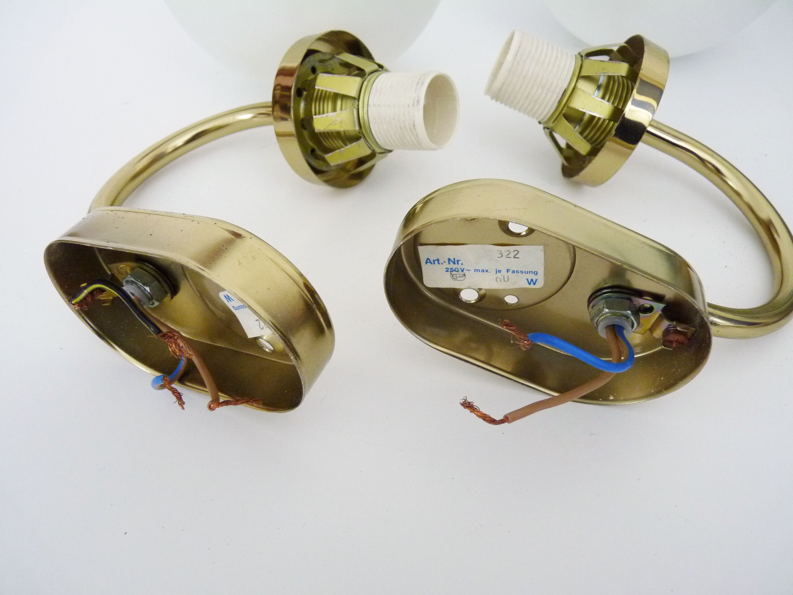 Pair of vintage German wall lamps, brand GS. Year 70 80