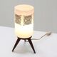 Mid-century sixties table lamp with opaline glass shade, France