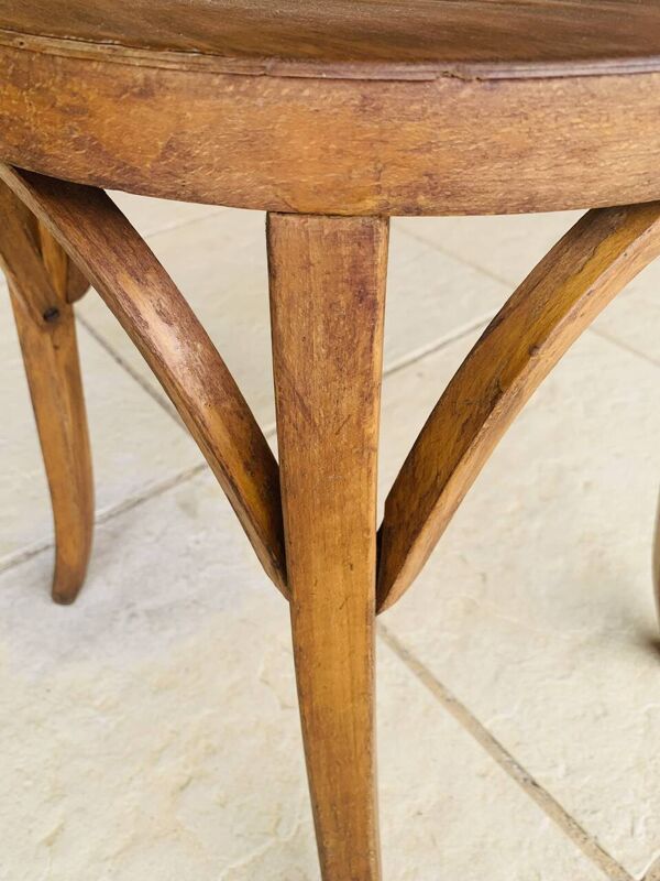 Tabouret Bois Courbé Vintage, Baumann, Circa 1950s /1960s