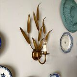 Gold metal leaf wall light