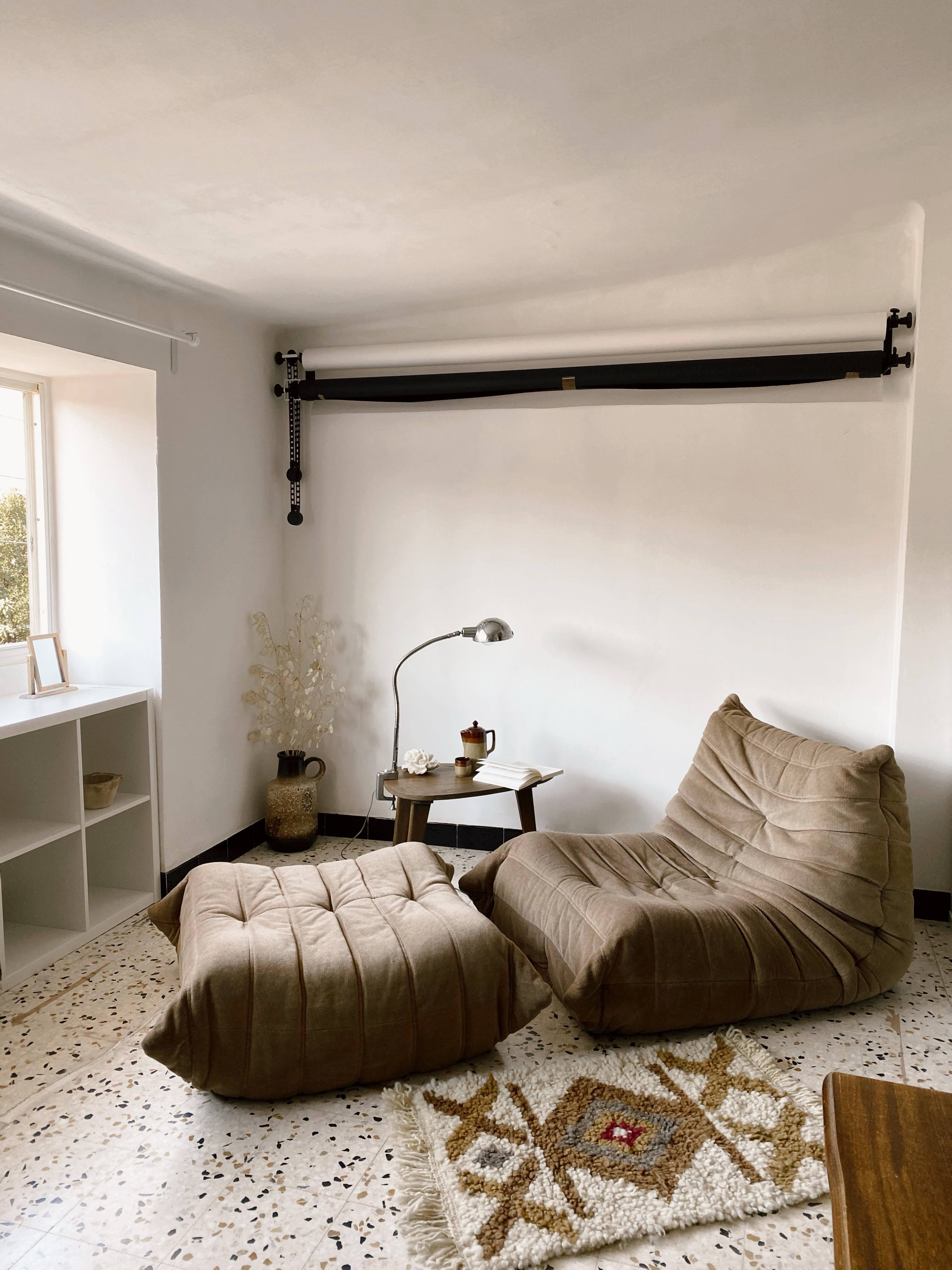 Chair and ottoman Togo by Michel Ducaroy for Ligne Roset