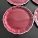 Set of 4 Provençal burgundy plates