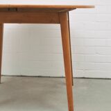 vintage round fold-out dining table