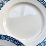 6 Assiettes plates Terre de fer Longchamp modèle René Made in France