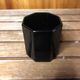 Series Of 8 ESSO Cups Black Ceramic Collection France Vintage