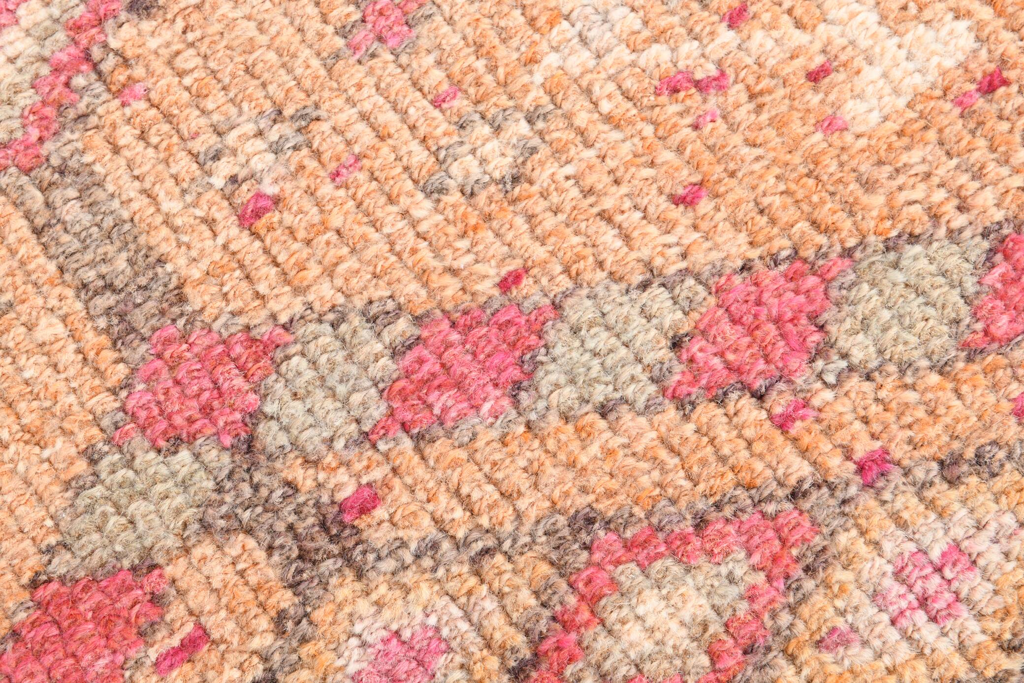 3x12 Red Orange Vintage Runner Rug, 89x373Cm