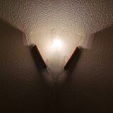 Glass wall lamp, 1980s