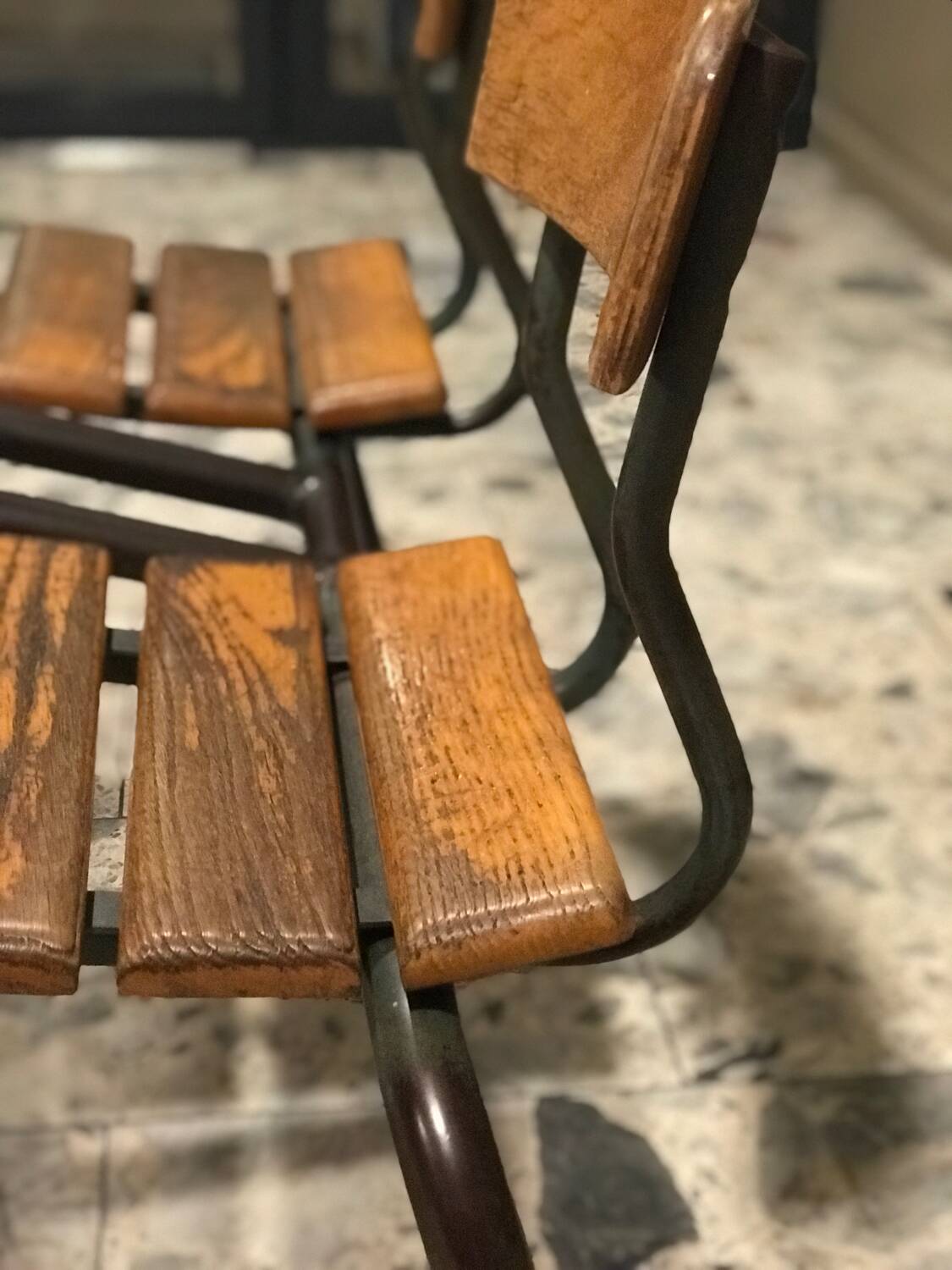 Vintage double school desk