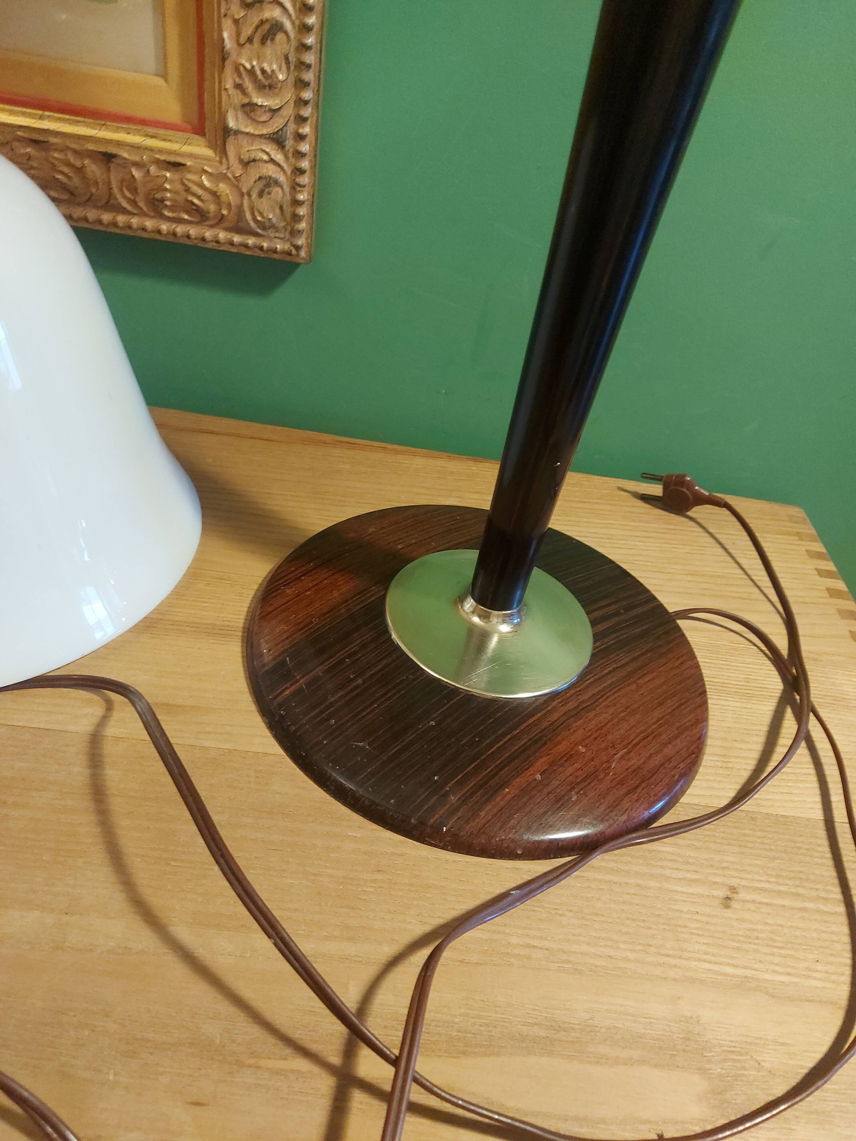Lampe avec opaline Mazda