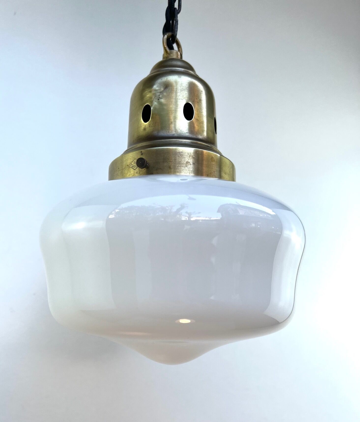 Chandelier 1920 opaline brand bag paris petit modele