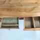 Louis XV style table curved legs two drawers and extension cord
