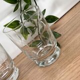 Set of 5 glasses engraved glass cup