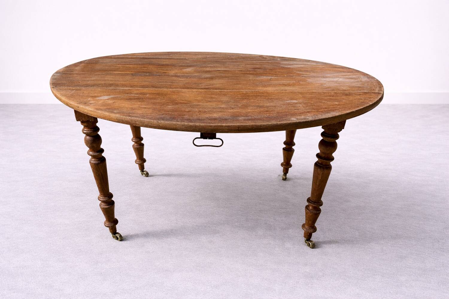 Table ancienne en bois rabatable – Style campagne / vintage
