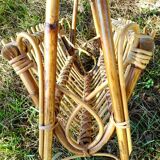 Vintage magazine holders bamboo wicker