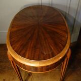 Oval Art Deco side table inlaid with a star, Sue & Mare style, circa