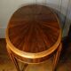 Oval Art Deco side table inlaid with a star, Sue & Mare style, circa