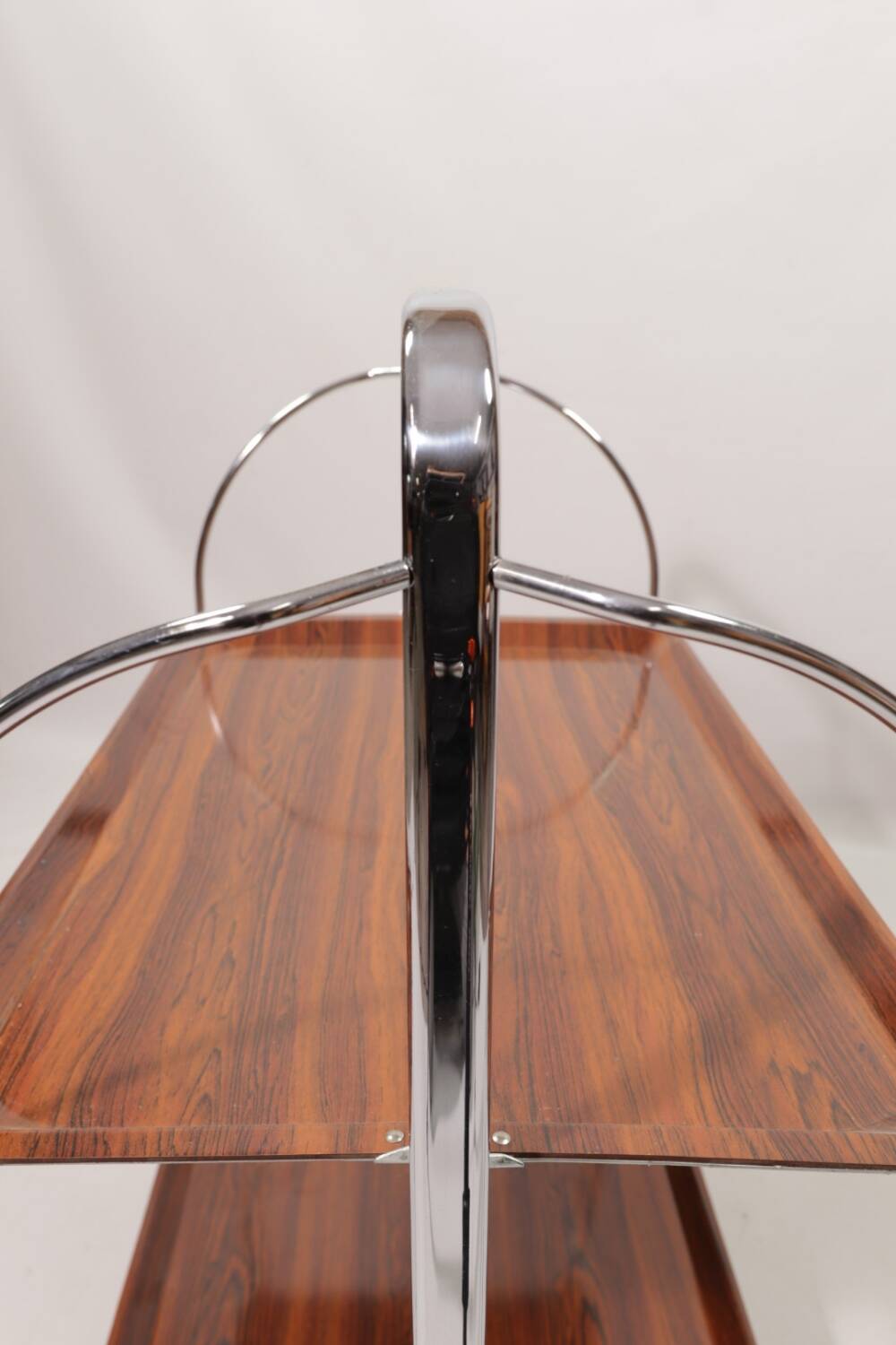 Bauhaus roll bar table chrome 1960 mid century modern design