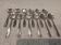 12 silver-plated metal ice cream scoops by Ercuis, Art Deco style