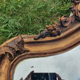 Gilded mirror of louis XV style fireplace 1900 79x145cm