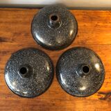Set of 3 enamelled tin blinds